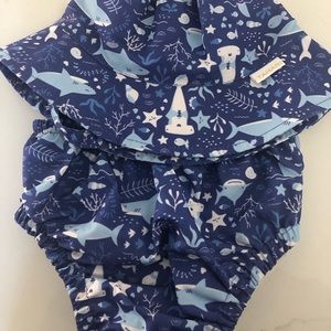 Infant Swim Set: New: Hat / Swim Diaper : New